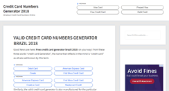 Desktop Screenshot of creditcardnumbers.info