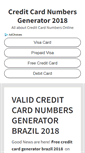 Mobile Screenshot of creditcardnumbers.info