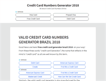 Tablet Screenshot of creditcardnumbers.info